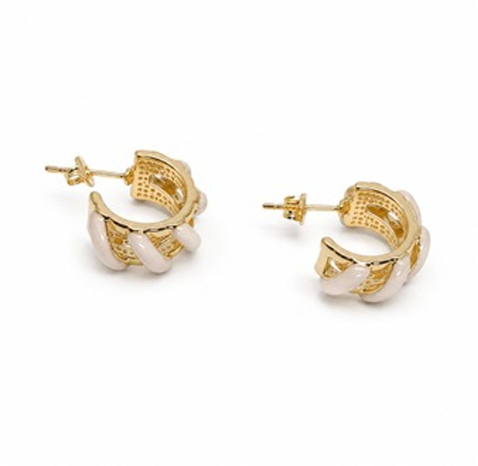 Aretes Nudo Perlado