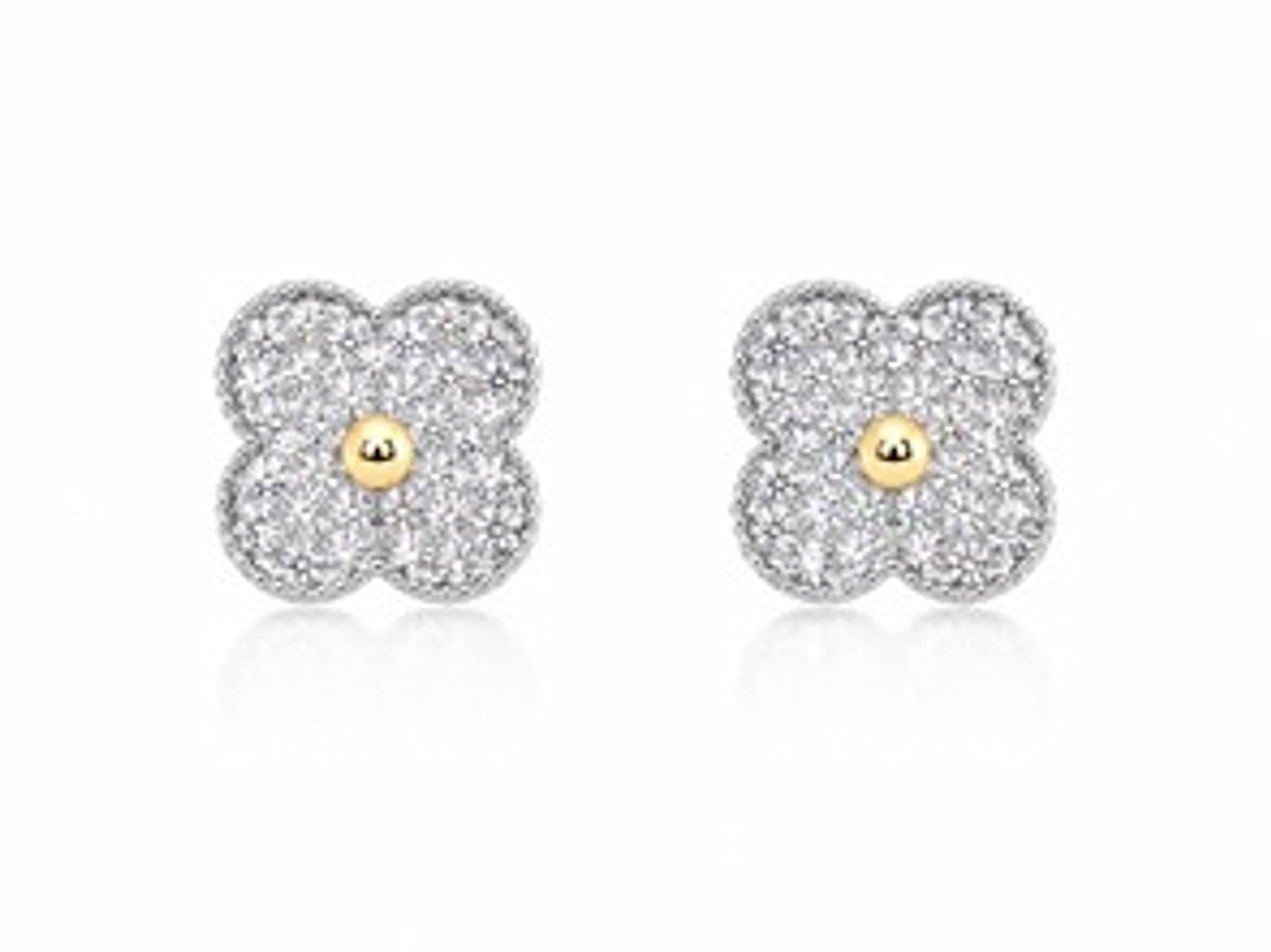 Aretes Trébol Cristal